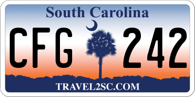 SC license plate CFG242