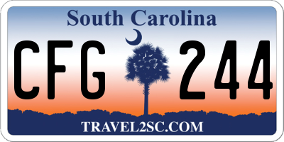 SC license plate CFG244