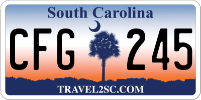 SC license plate CFG245
