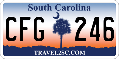 SC license plate CFG246