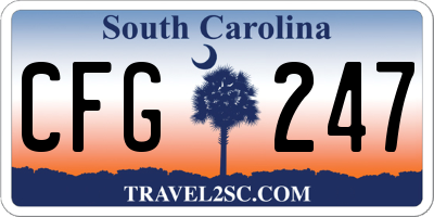 SC license plate CFG247