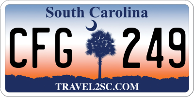 SC license plate CFG249