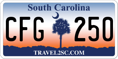 SC license plate CFG250