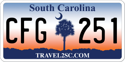 SC license plate CFG251