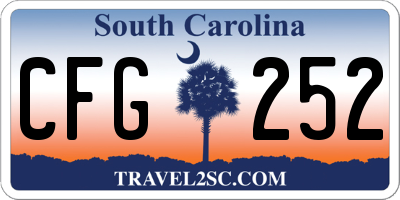 SC license plate CFG252