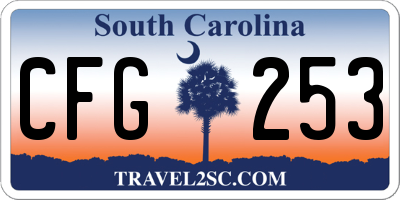 SC license plate CFG253