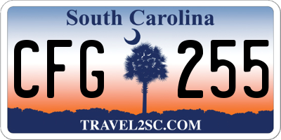SC license plate CFG255