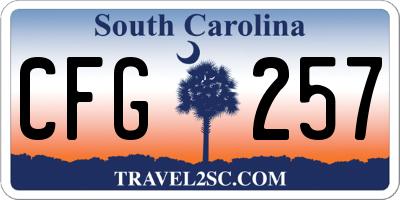 SC license plate CFG257