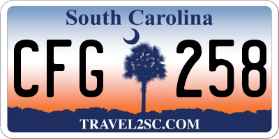 SC license plate CFG258
