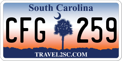 SC license plate CFG259