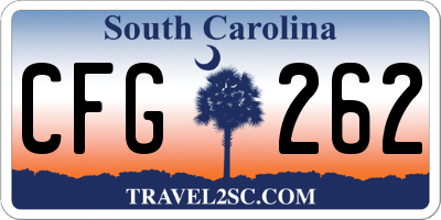 SC license plate CFG262