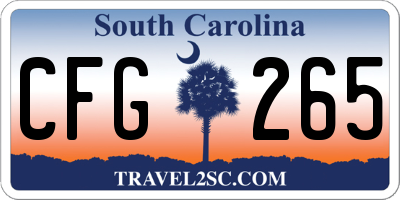 SC license plate CFG265