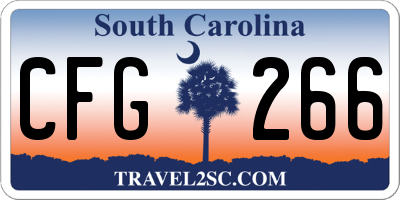 SC license plate CFG266