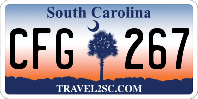 SC license plate CFG267