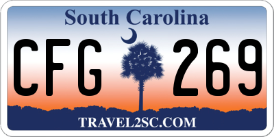 SC license plate CFG269