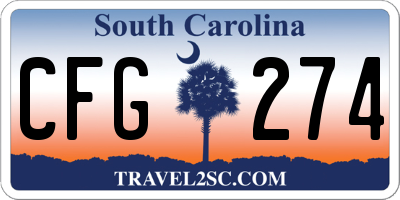 SC license plate CFG274