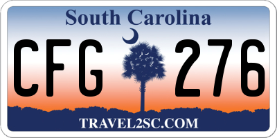SC license plate CFG276