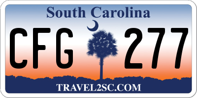 SC license plate CFG277