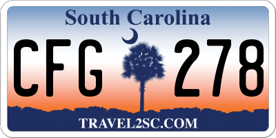 SC license plate CFG278