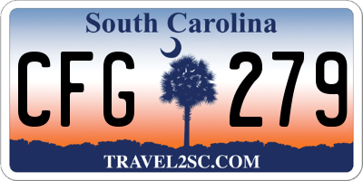 SC license plate CFG279