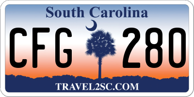 SC license plate CFG280
