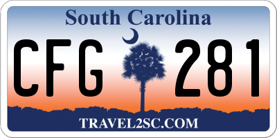 SC license plate CFG281