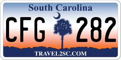 SC license plate CFG282
