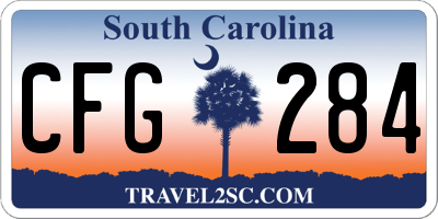 SC license plate CFG284