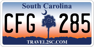 SC license plate CFG285