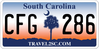 SC license plate CFG286