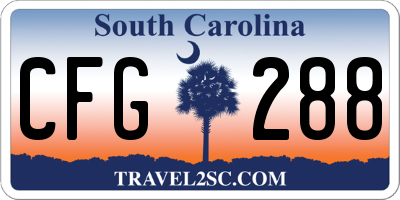 SC license plate CFG288