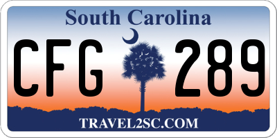 SC license plate CFG289