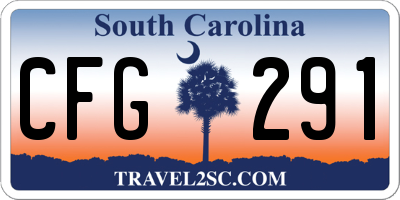 SC license plate CFG291