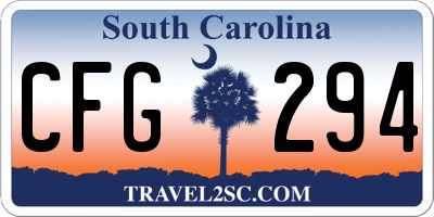 SC license plate CFG294