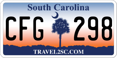 SC license plate CFG298