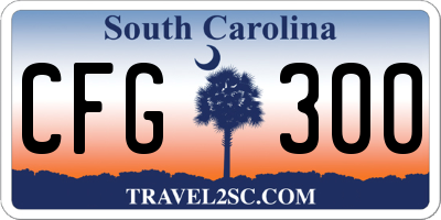 SC license plate CFG300