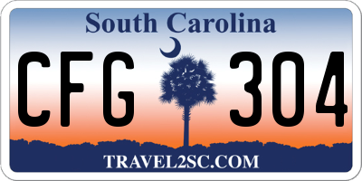 SC license plate CFG304