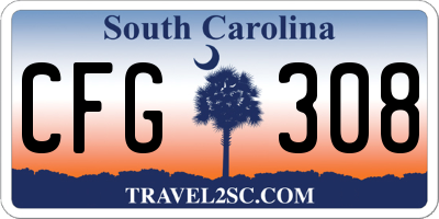 SC license plate CFG308