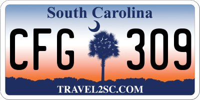 SC license plate CFG309
