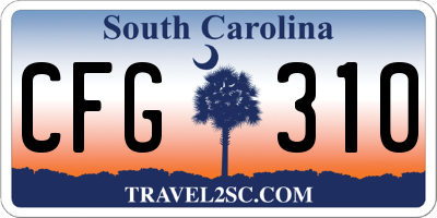 SC license plate CFG310