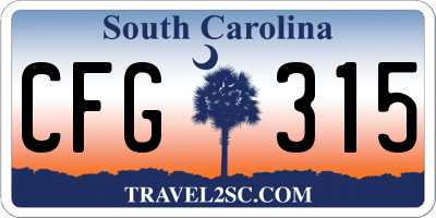SC license plate CFG315