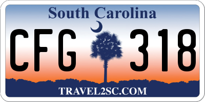 SC license plate CFG318