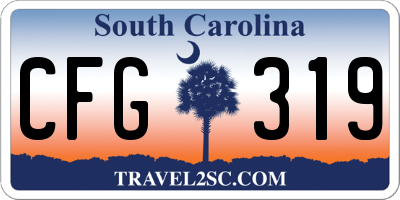 SC license plate CFG319