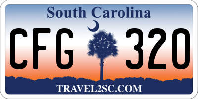 SC license plate CFG320