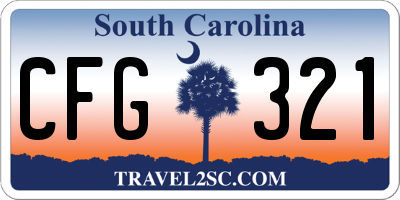 SC license plate CFG321