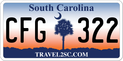SC license plate CFG322