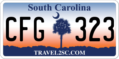 SC license plate CFG323