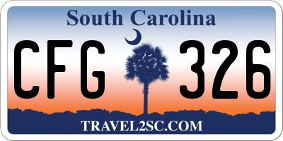 SC license plate CFG326