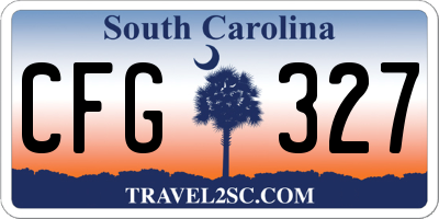 SC license plate CFG327