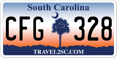 SC license plate CFG328
